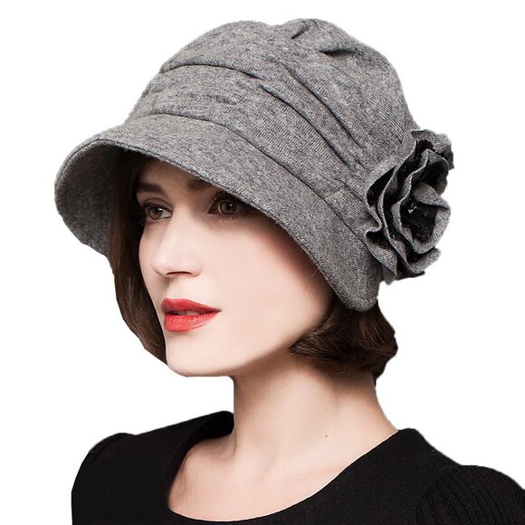 5128 ™ Women\'s Decorative Flowers Wool Beret